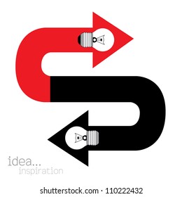 light bulb idea vector illustration