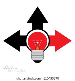 light bulb idea vector illustration