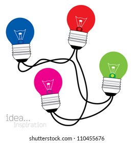 light bulb idea vector illustration