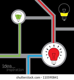 light bulb idea vector illustration