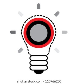 light bulb idea vector illustration