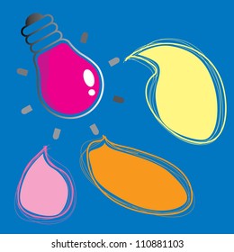 light bulb idea vector illustration