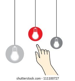 light bulb idea vector illustration