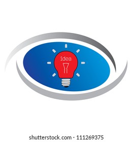 light bulb idea vector illustration
