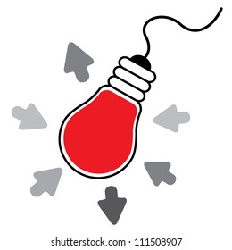 light bulb idea vector illustration