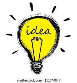 light bulb idea vector illustration