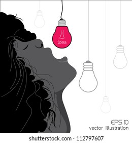 light bulb idea vector illustration