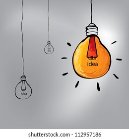 light bulb idea vector illustration