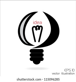 light bulb idea vector illustration