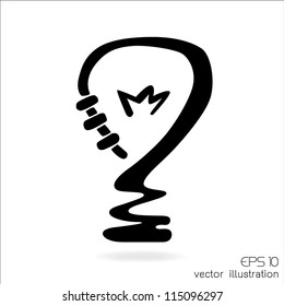 light bulb idea vector illustration
