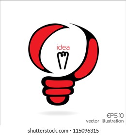 light bulb idea vector illustration
