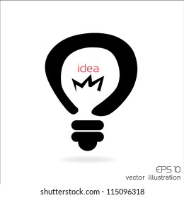 light bulb idea vector illustration