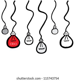 light bulb idea vector illustration