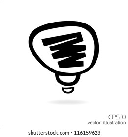 light bulb idea vector illustration