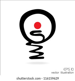light bulb idea vector illustration