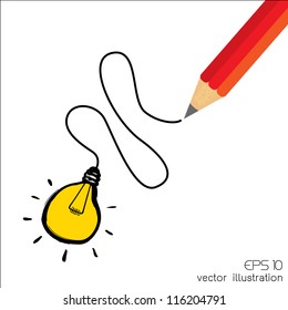 light bulb idea vector illustration