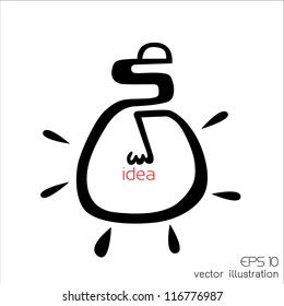 light bulb idea vector illustration