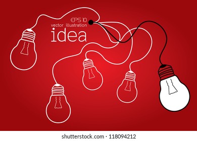 light bulb idea vector illustration