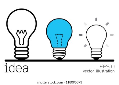 light bulb idea vector illustration