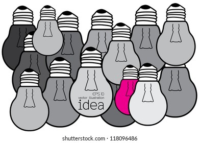 light bulb idea vector illustration