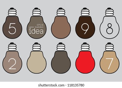 light bulb idea vector illustration