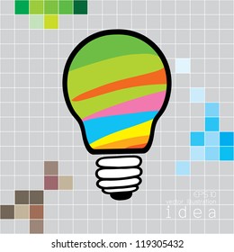 light bulb idea vector illustration