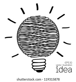 light bulb idea vector illustration