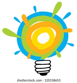light bulb idea vector illustration