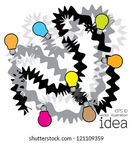 light bulb idea vector illustration