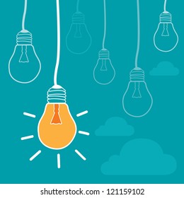 light bulb idea vector illustration