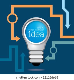light bulb idea vector illustration
