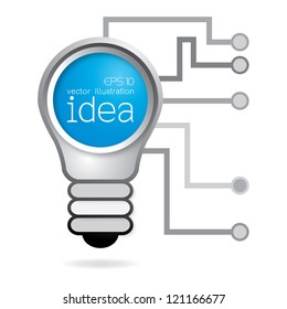 light bulb idea vector illustration