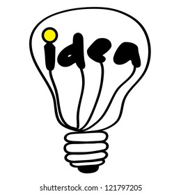 light bulb idea vector illustration