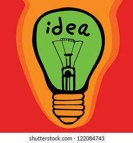 light bulb idea vector illustration