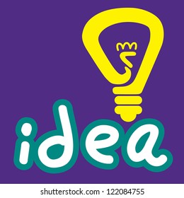 light bulb idea vector illustration