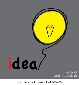 light bulb idea vector illustration