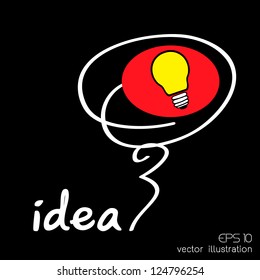 light bulb idea vector illustration