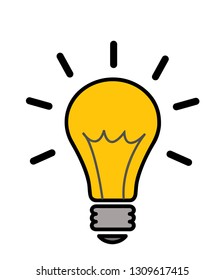 light bulb idea vector illustration