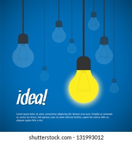 Light bulb idea vector illustration