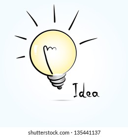 light bulb idea vector illustration