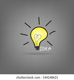 light bulb idea vector illustration