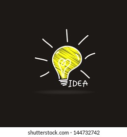 light bulb idea vector illustration