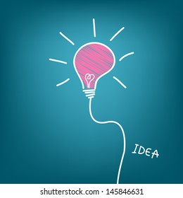 light bulb idea vector illustration 