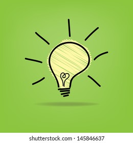 light bulb idea vector illustration 