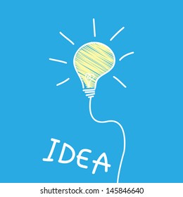 light bulb idea vector illustration 