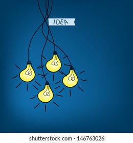 light bulb idea vector illustration 