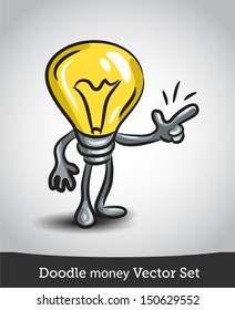 Light bulb idea vector illustration