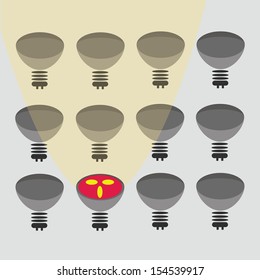 light bulb idea vector illustration