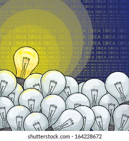light bulb idea vector illustration