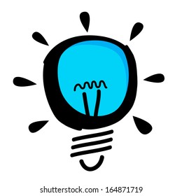 light bulb idea vector illustration 